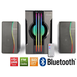 MICROLAB Microlab G200BT Aktivni zvucnici 2.1 25W (15W, 2x5W) 3,5mm, SD, USB, FM, Bluetooth, daljinski, LED