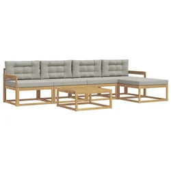 Set vanjskih sofa 6 pcs Bijela i svjetlosiva 79 x 79 x 37 cm