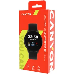 Canyon smart watch, 1.3inches IPS full touch screen, Round watch, IP68 waterproof, multi-sport mode, BT5.0, compatibility with iOS and andr