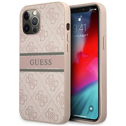 Guess GUHCP12M4GDPI iPhone 12/12 Pro 6,1 pink hardcase 4G Stripe (GUHCP12M4GDPI)