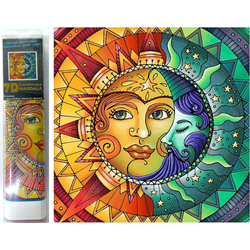 Norimpex - Puzzle Diamantna slika: Luna s soncem 30x30cm 7D - 1 - 39 kosov