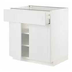 METOD / MAXIMERA Podni element s fiokom/2 vrata, bela/Stensund bela, 80x60 cm