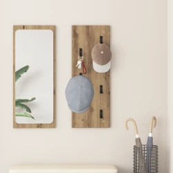 Vješalica za kapute na zidu Umjetnički hrast 30 x 1,5 x 80 cm