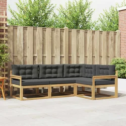 Set vanjskih sofa s jastukom 3 pcs Bijela i antracit Poliester