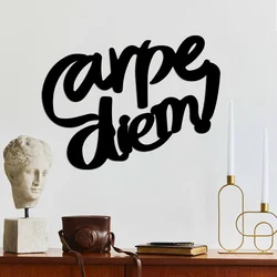 Wallity Zidna dekoracija Carpe Diem 5, 56 x 42 cm, Crna