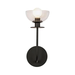 Alora Mood ALM-SYLVIA-1WB-BK-CL - Zidna lampa SYLVIA 1xE14/40W/230V crna
