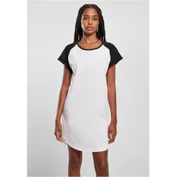 Womens Raglan Tee dress white/black