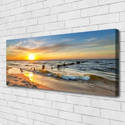 tulup.si Slika na platnu Sea sunset beach 140x70 cm