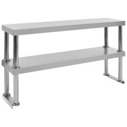 Polica za radni stol s 2 razine 120x30x65 cm nehrđajući čelik