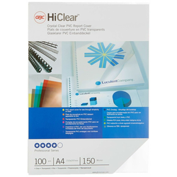 KORICE ZA SPIRALNI UVEZ 150MY PVC A4 PK100 GBC CE011580E PROZIRNE