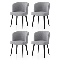 Hanah Home Set trpezarijskih stolica Soft 4115 V4, 4 komada, Svetlosivi