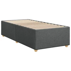 Vidaxl Posteljni okvir brez vzmetnice temno siv 100x200 cm blago