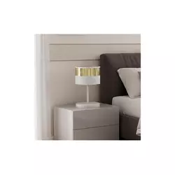 Stona lampa LUX 1xE27/15W/230V bela/zlatna