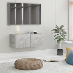 Den TV omarica betonsko siva 80x30x30 cm iverna plošča