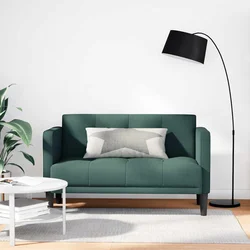 vidaXL Dvosed temno zelen 111 cm blago