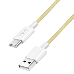 Logilink USB 2.0 Type C cable, C/M na USB - A/M, žuta, 1.0m