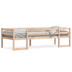 Vidaxl Otroški posteljni okvir 75x190 cm trdna borovina