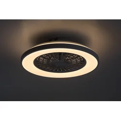 Rabalux Plafonjera sa ventilatorom Dalfon2, 48W, 48,5cm, 3000-6000K, Crna