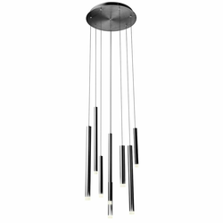 Redo 01-2052 - LED luster na sajli MADISON 8xLED/4W/230V crna