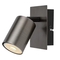 Rabalux Zidna lampa Gerhard, 1xGU10, Sa prekidačem, Siva