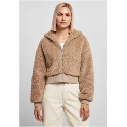Womens short oversized jacket Sherpa softtaupe