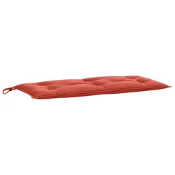 Jastuk za vrtnu klupu prošarano crvena 100x50x7 cm od tkanine