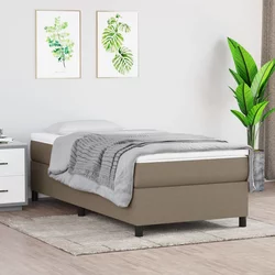 Okvir za krevet s oprugom smeđesivi 80x200cm od tkanine