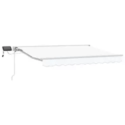 Ručni okvir tende s LED-ima Bijeli 3,5 x 2 m
