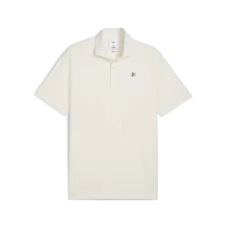 Mens Puma x REIGNING CHAMP MATTR Jacquard Golf Polo T-Shirt, White T-Shirt, Size L T-Shirt, Clothing