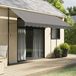 Tenda na uvlačenje antracit 350 x 150 cm od tkanine i čelika