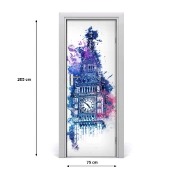 tulup.si Nalepka na vratih Pisani big ben 75x205 cm