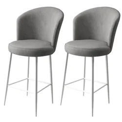 Hanah Home Set barskih stolica Alte, 2 komada, Sivo-beli