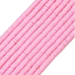 Perle od polimerne gline 6*1 mm roze