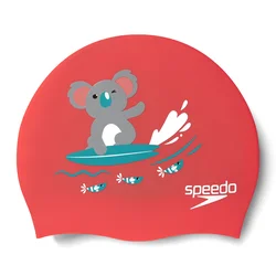 Speedo SLOGAN PRT CAP JU, otroška plavalna kapa, rdeča 8083861