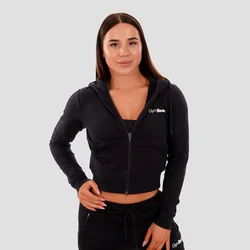 GymBeam Ženski duks TRN Zip-Up Black