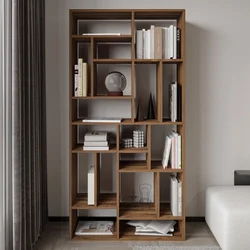 HANAH HOME Polica za knjige Nicola Antique Walnut