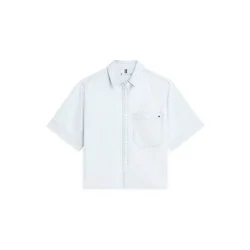 Tommy Hilfiger Jeans srajca WW0WW49573 Modra Relaxed Fit