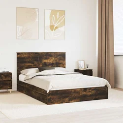 Krevet s od storage s uzglavljem Dimljeni hrast 160 x 200 cm