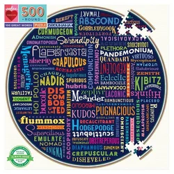 EEBOO Okrogla sestavljanka 100 velikih besed 500 kosov
