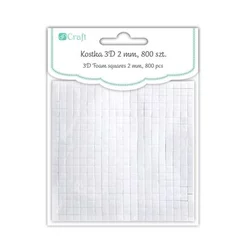 3D Obojestransko lepljivi kvadratki 2 mm/800 kom
