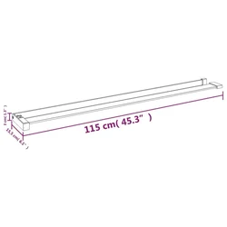 Polica za zid tuš-kabine crna 115 cm aluminijska