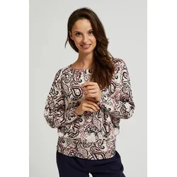 Womens patterned blouse MOODO - beige