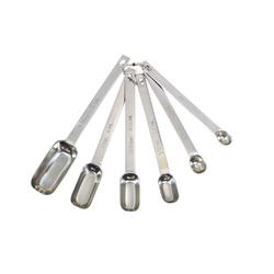 6-pcs measuring spoon set, stainless steel - MasterClass