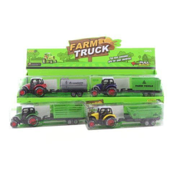 Traktor kovinski/plasten pull back v škatli