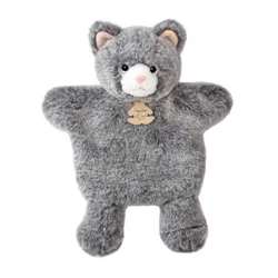 Plyšová mačička na bábkové divadlo Cat Sweety Mousse Histoire d’ Ours sivá 25 cm od 0 mes HO3085