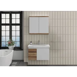 Set kupatilske nameštaja Abra 80 - Bor, Bela Bor