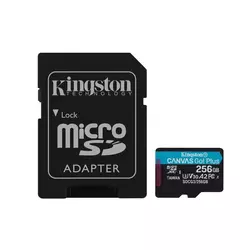 KINGSTON spominska micro SDXC kartica Canvas Go Plus 256GB + adapter