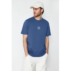 Trendyol Muška majica Tmnss24Ts00056, Indigo