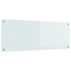 Kuhinjski zid Bijelo 110 x 40 cm Staklo otporno na udarce