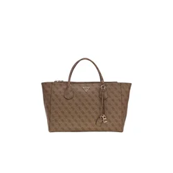 GUESS Nakupovalna torba Guess Cabas Marissa Monogramme Latte Logo bež